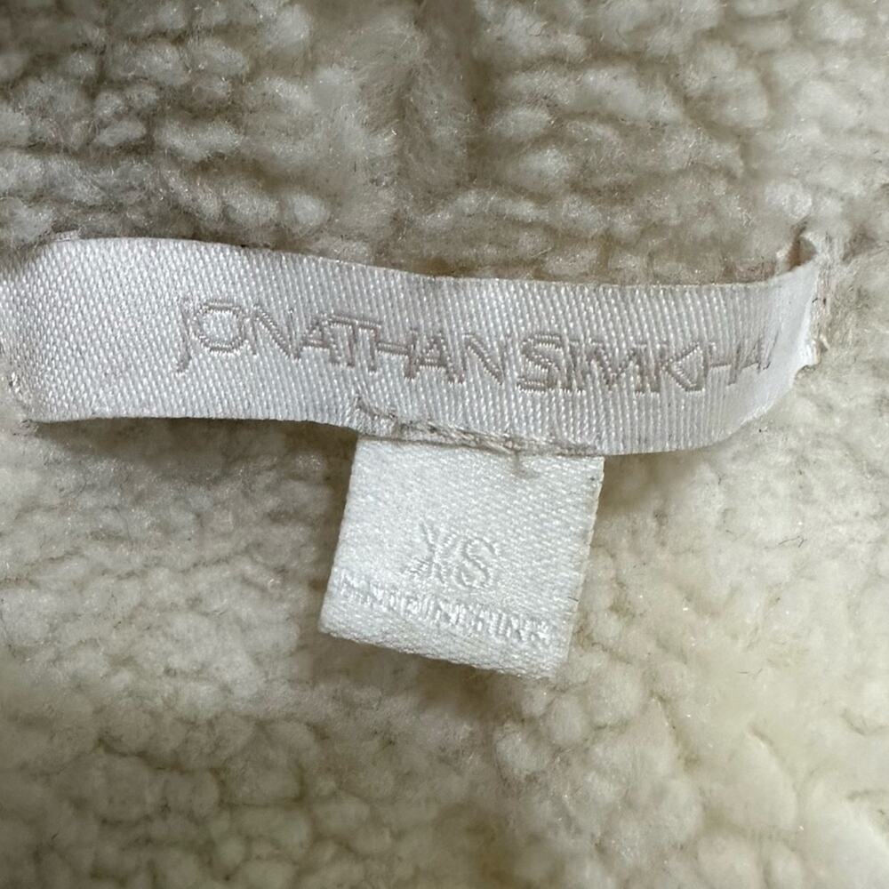 Jonathan Simkhai Vegan Leather Sherpa Aviator Bomber Jacket Women’s XS Black - Picture 13 of 16